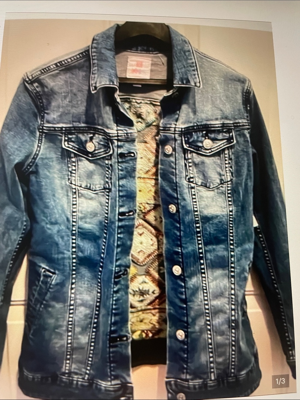 Womens Denim Jacket with knitted back
